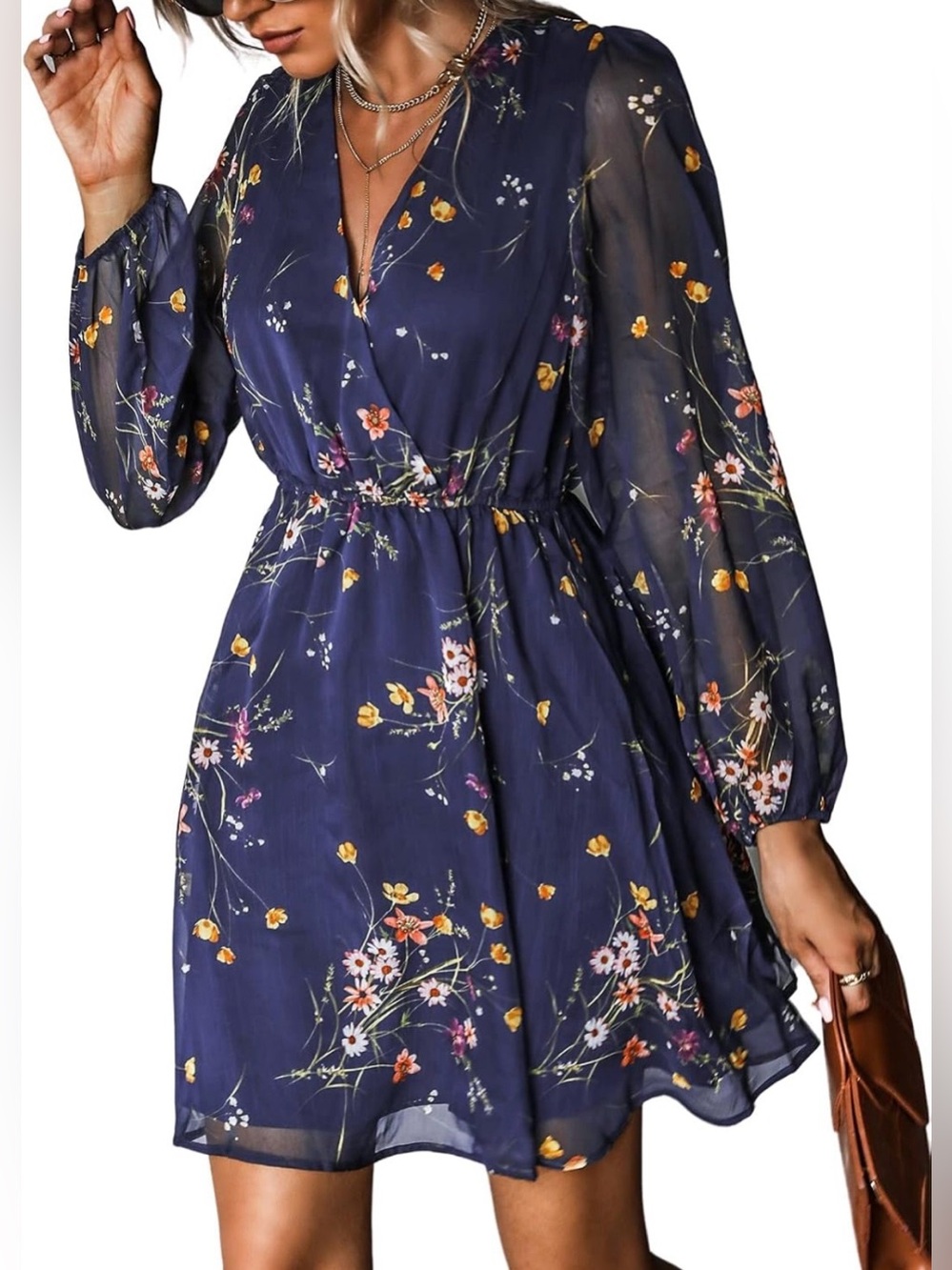 Realm of sky floral print dress-NWOT